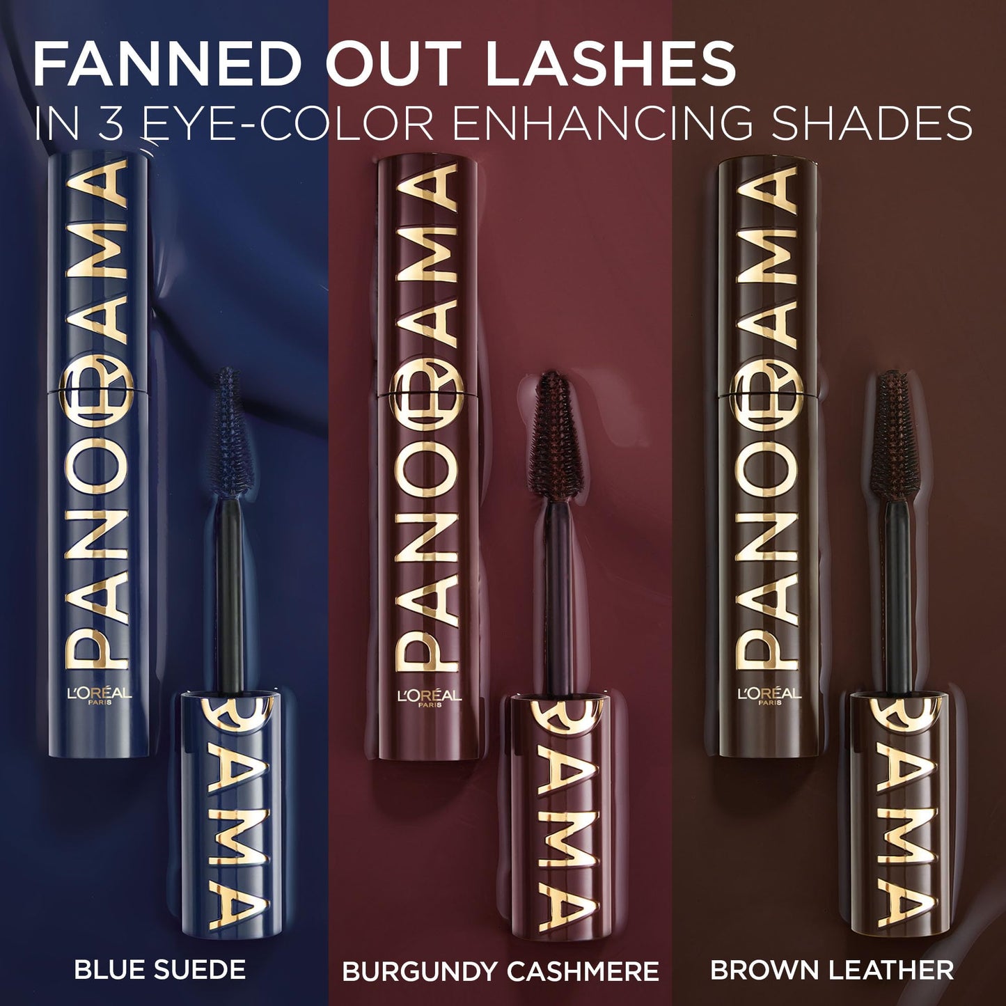 L'Oreal Paris Voluminous Panorama Chromatic Mascara, Volumizing and Lengthening Blue Mascara, Longwear, Smudge-Resistant and Washable, 706 Blue Suede