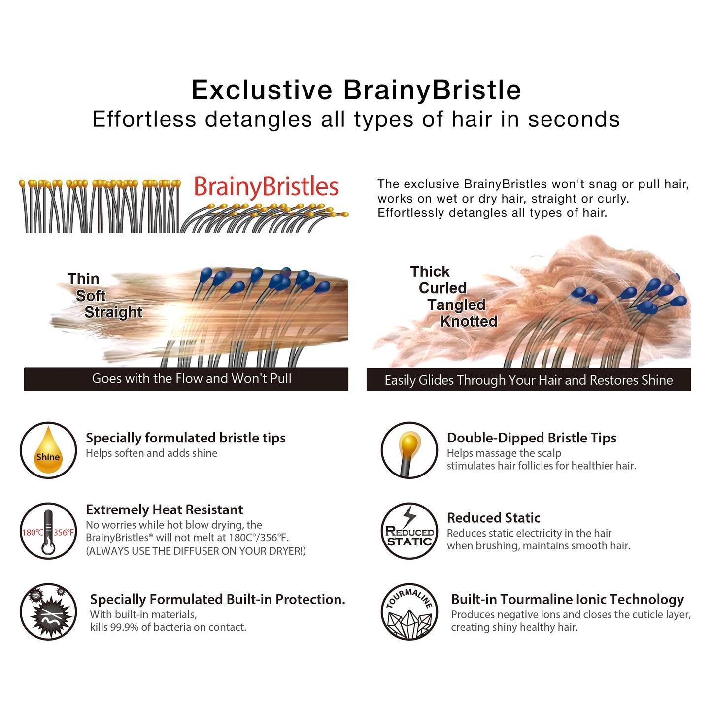 NuWay Traveler Detangling Hair Brush – Compact Travel Hairbrush for Purse, Gym & Daily Carry, Gentle Scalp Care for Wet or Dry Hair