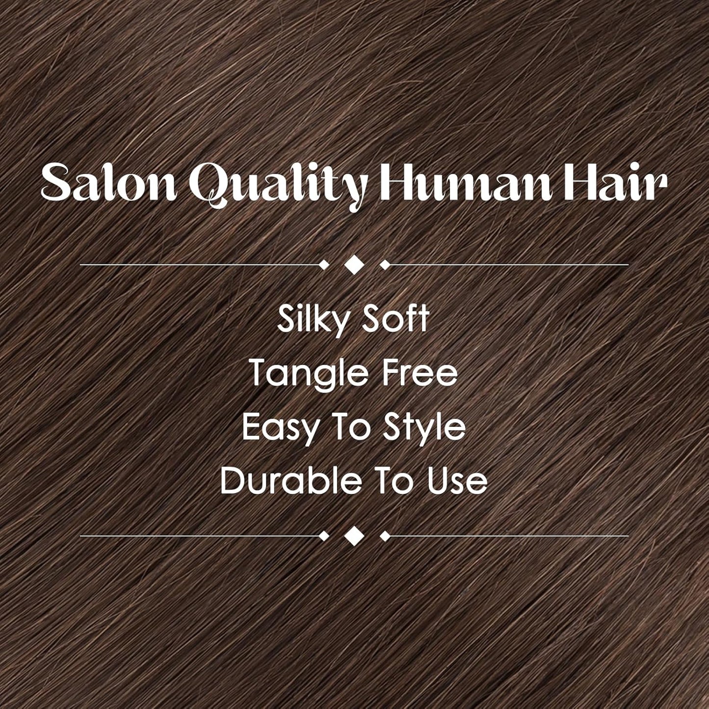Remy Human Hair Clip-In Extensions - 6PCS Short Hairpieces | 14 Inch #2R Dark Brown, 36g
