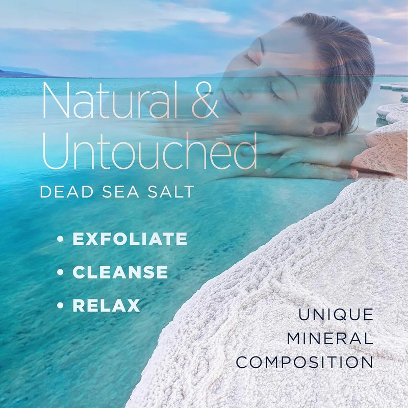 Dead Sea Salt for Bath & Soaking - 100% Pure Natural Coarse Grain | 5 lbs, Fast-Dissolving, Skin-Nourishing