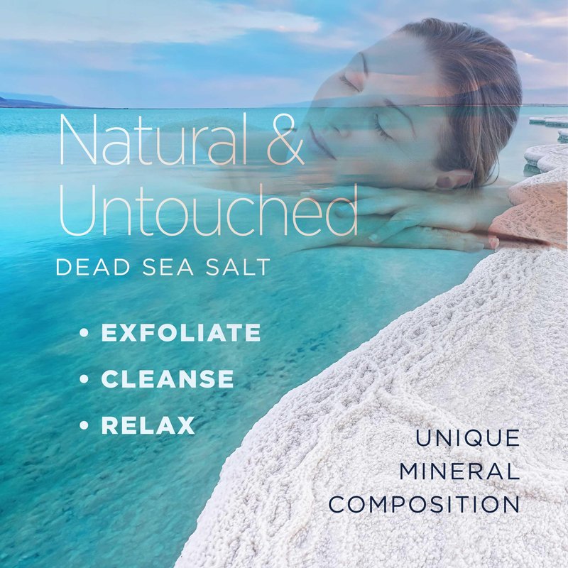 Minera Coarse Grain Dead Sea Salt for Bath & Soaking – 10 lbs, Fast-Dissolving, 100% Pure & Natural, Unscented, Skin-Nourishing Bulk Sea Salt