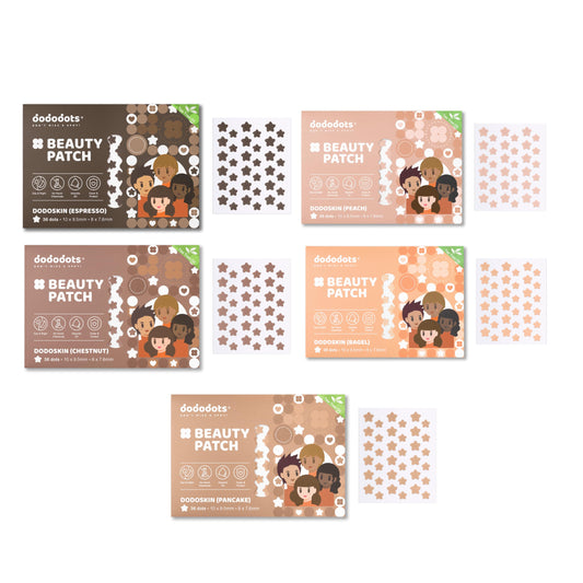 Dododots Pimple Patches bulk - Cute Acne Hydrocolloid Patch, Pimple Patches for Zit, Spot and Blemish Treatment, Acne Patches Bundle (5 Sets, 180 Patches)