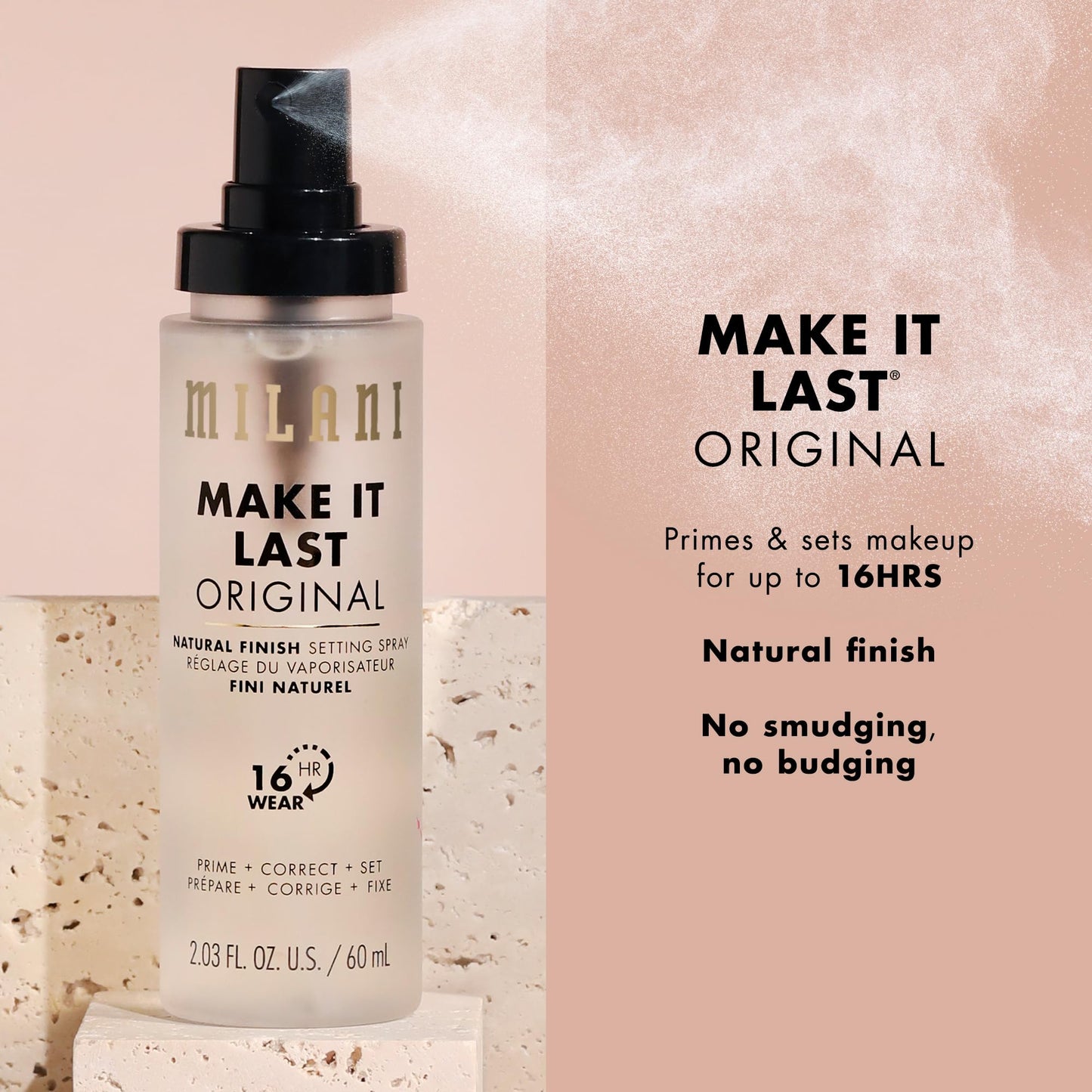 Milani Highly Rated Lash Extensions Tubing Mascara for Added Length and Lift + Keep It Full Maxxx Balmshell Lip Plumping Balm - Balmshell + Make It Last Original - Natural Finish Setting Spray 3-in-1
