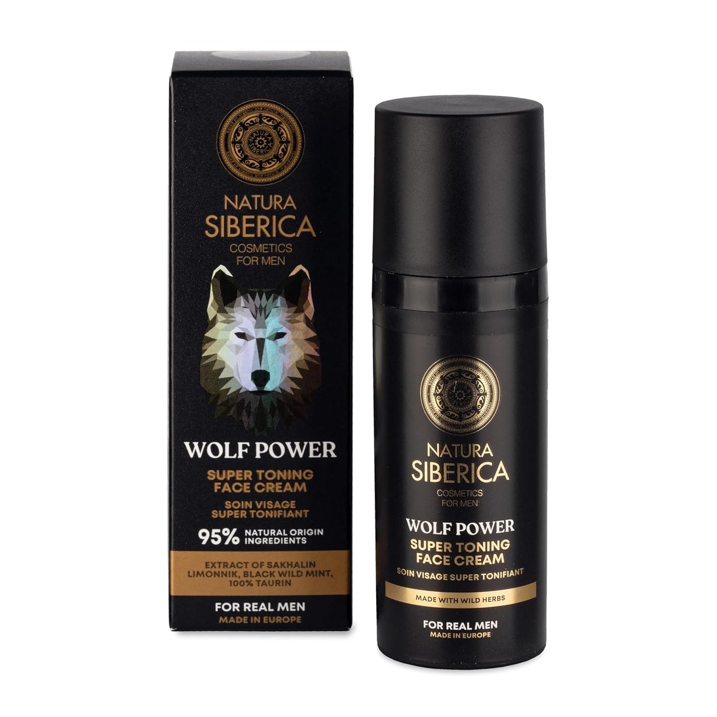 Wolf Power Super Toning Face Cream for Men - Natura Siberica 50ml | Anti-Aging Hydration