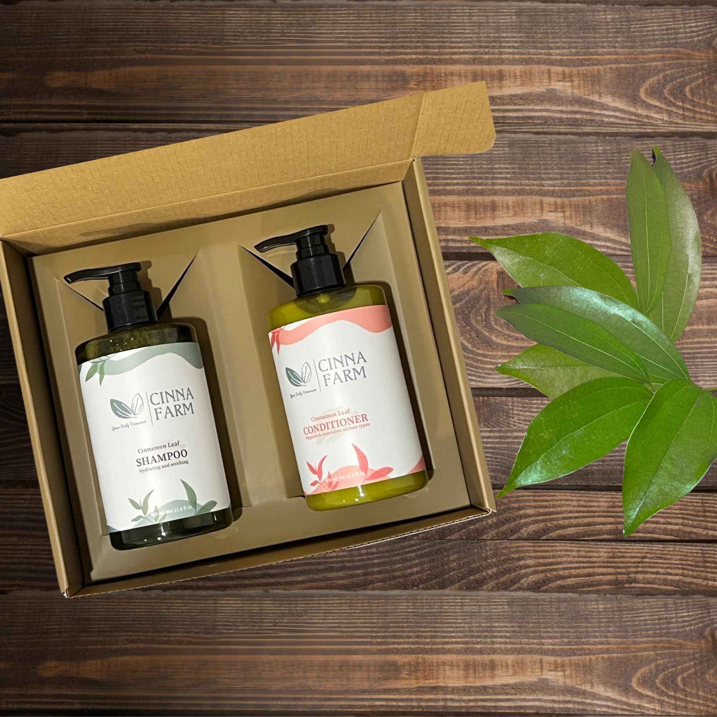Haircare gift set for Xmas, Valentine's day, Mother's day, Birthday. No artificial fragrance, fulfates and silicones free, natural ingredients, color safe, cinnamon scent