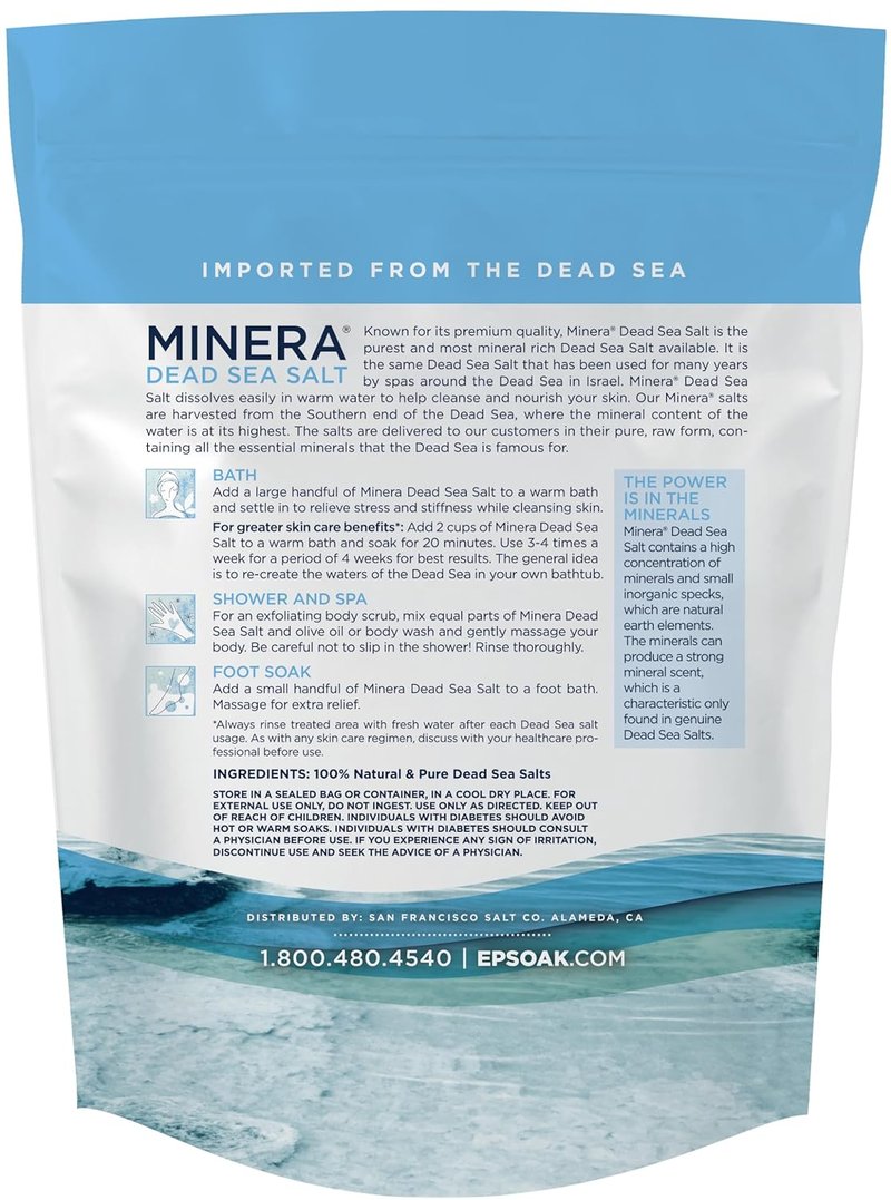 Dead Sea Salt for Bath & Soaking - 100% Pure Natural Coarse Grain | 5 lbs, Fast-Dissolving, Skin-Nourishing