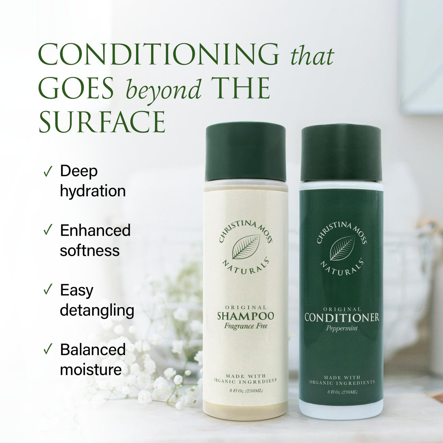 Christina Moss Naturals Conditioner Organic and Natural Ingredients, No Silicones, No Parabens