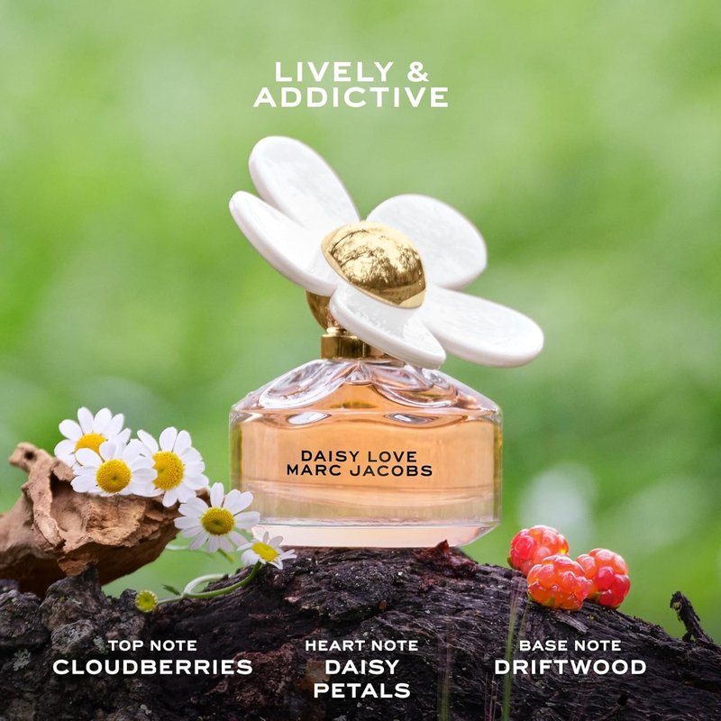 Marc Jacobs Daisy Love Eau de Toilette | Sweet Floral Women's Perfume with Cloudberries & Daisy Petals