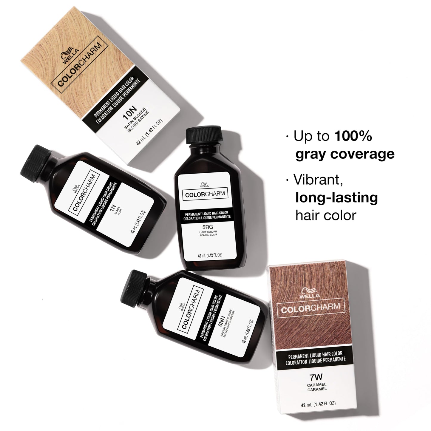 COLORCHARM Permanent Liquid Hair Color | 2N Very Dark Brown | Up to 100% Gray Coverage | 1.42 Fl Oz