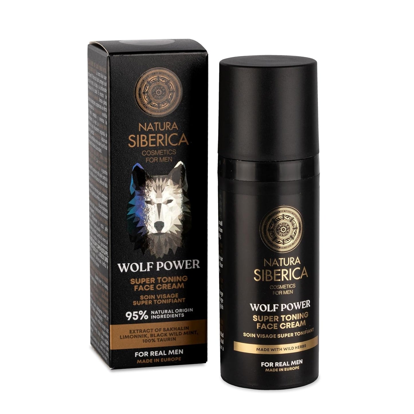 Wolf Power Super Toning Face Cream for Men - Natura Siberica 50ml | Anti-Aging Hydration