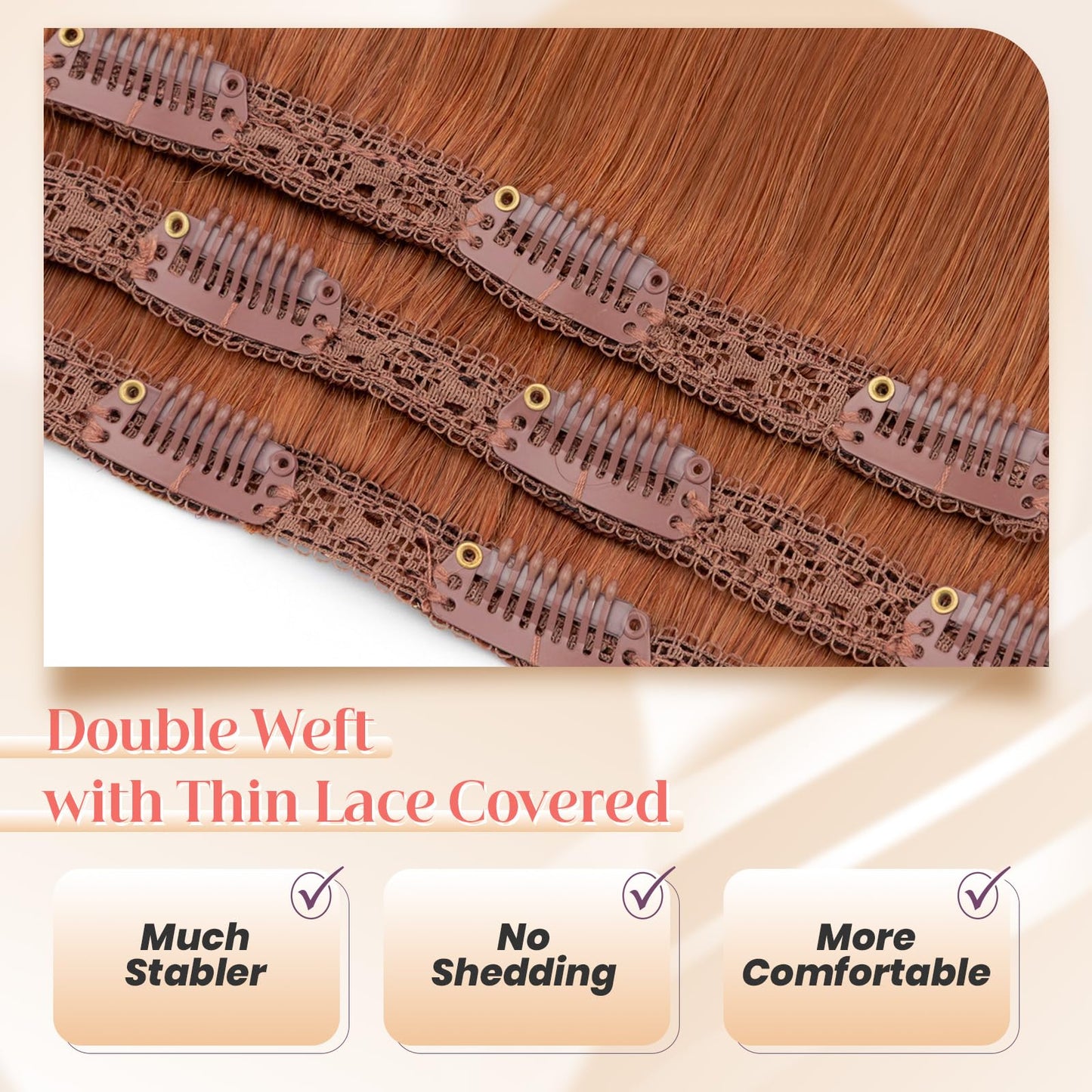 Elailite Short Clip in Hair Extensions Real Human Hair 10 Inch 56g 3PCS Lace Weft Remy Hairpieces for Women Burgundy