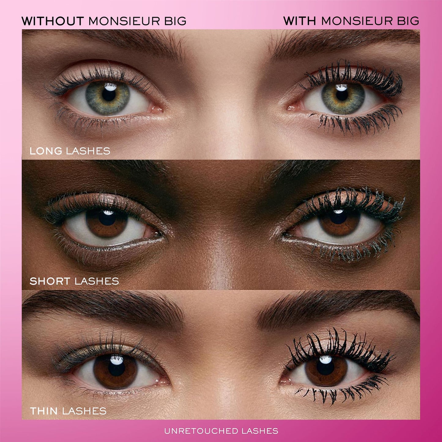 Lancôme Monsieur Big Waterproof Mascara – Instant Volume Mascara with False Lash Effect – Up to 12x More Volume & 24-Hour Wear - Volumizing & Lengthening Mascara - Smudge and Flake Free – Black