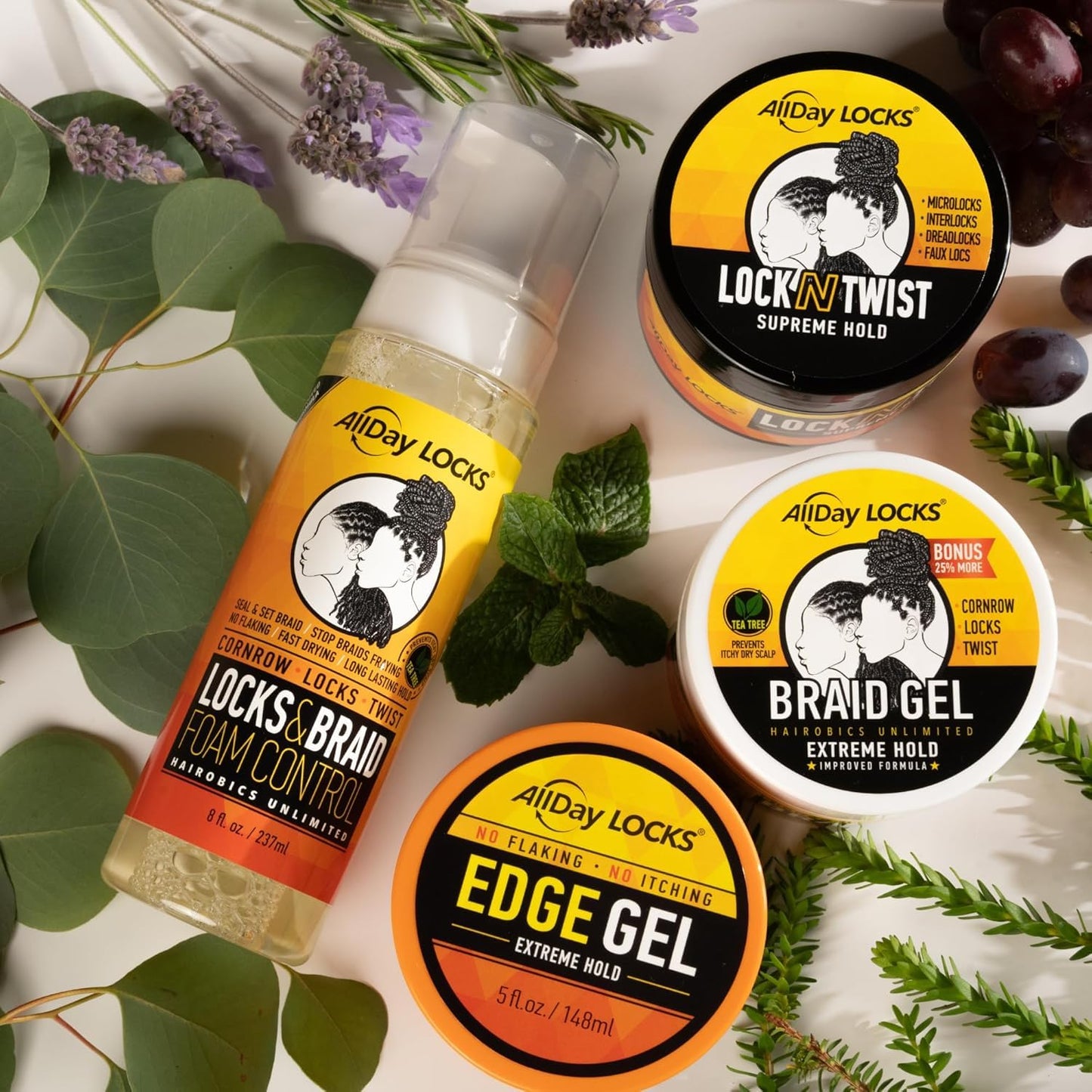 AllDay Locks Braid Gel 5oz, 2-pack