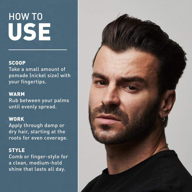 CRVFT Gel Pomade 4oz | High Shine/Medium Hold | Water Based/Water Soluble | Ideal For Short/Medium Thin/Thick Hair | For A Clean Cut Look | Men’s Styling Product [Clear], Stylist Approved [Scented]
