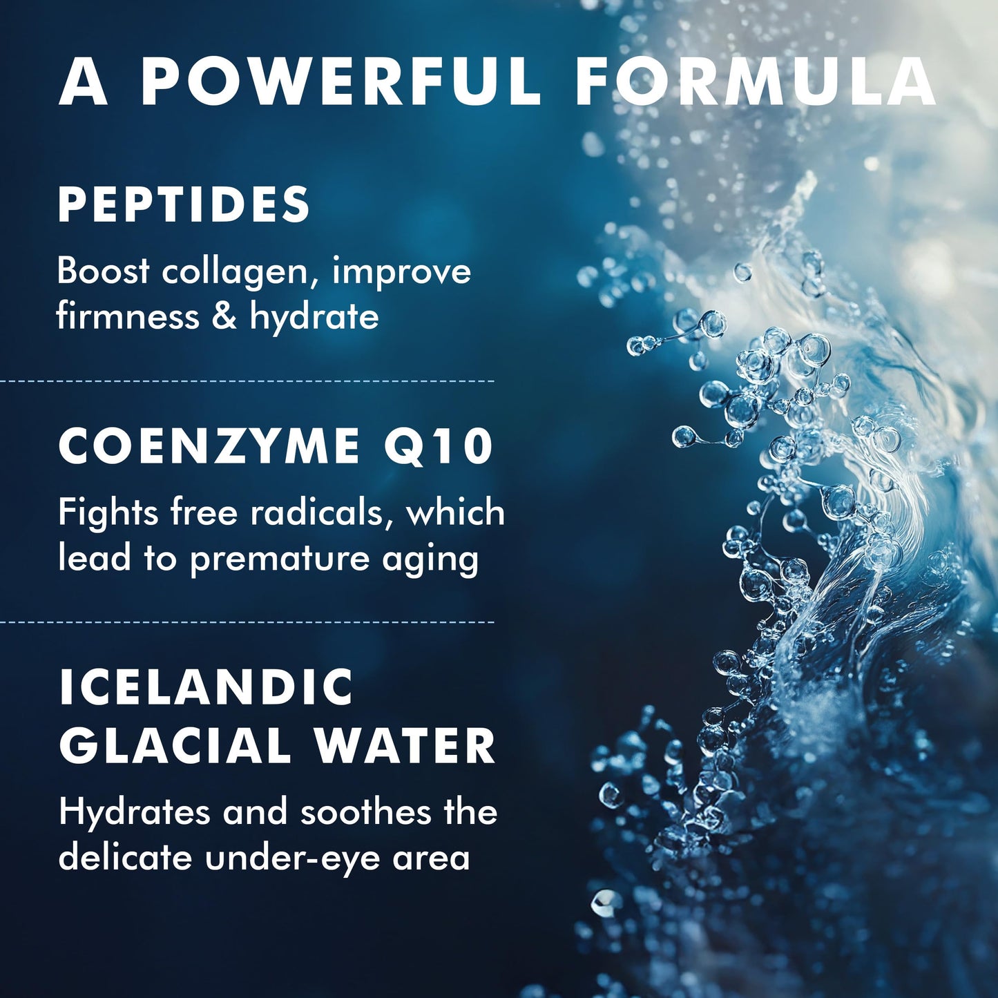 Skyn ICELAND Hydro Cool Firming Under Eye Patches, Instant Cooling for Puffy, Tired Eyes with Peptides and Coenzyme Q10, 10 Minute Treatment, Vegan, All Skin Types, 8 Pairs