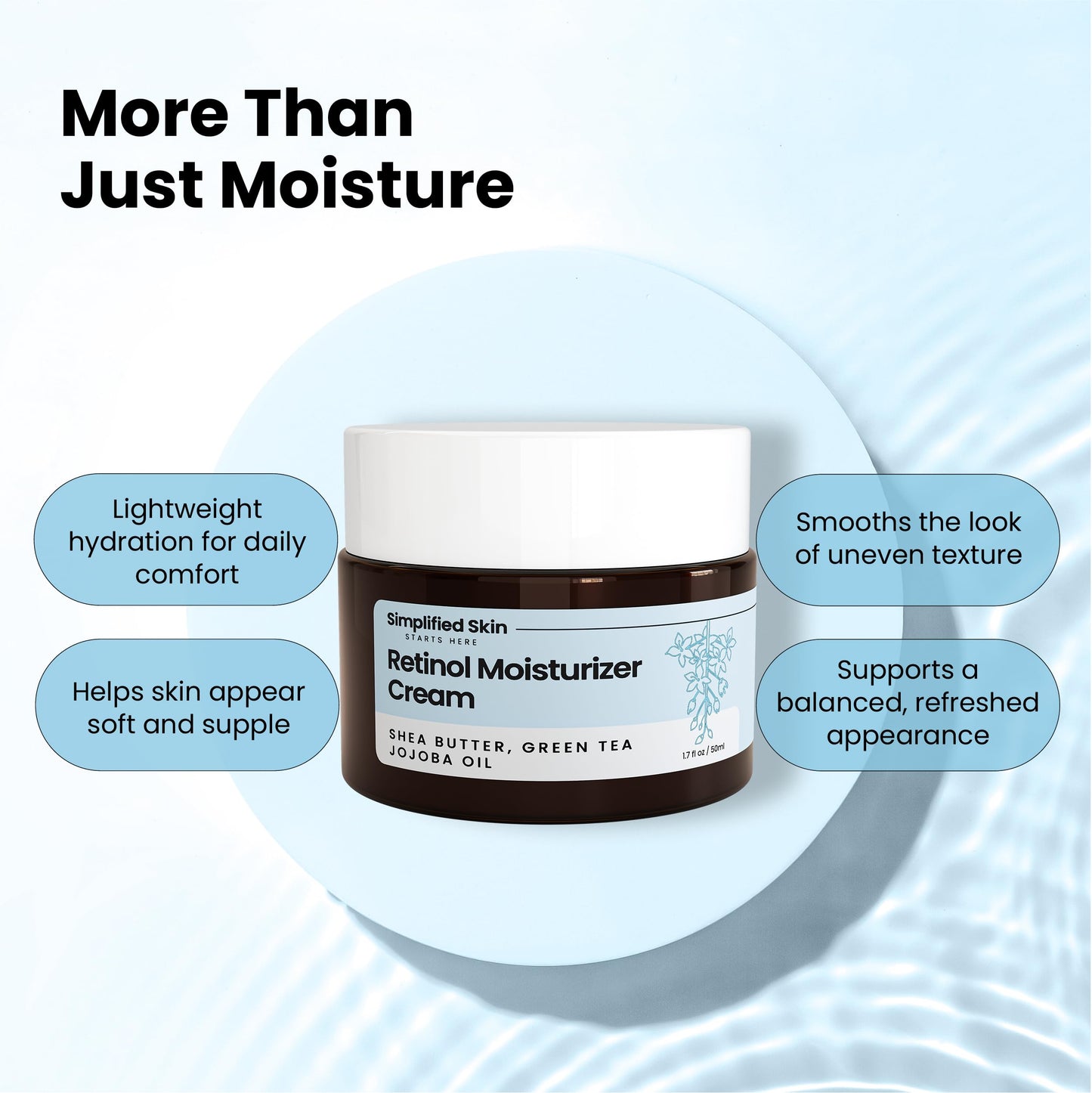 Simplified Skin Retinol Cream for Face, Anti-Aging Moisturizer