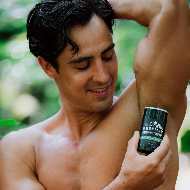 Natural Deodorant for Men - Aluminum-Free, Plant-Based Formula with Peppermint Oil | Woodland Mint Scent, 2.65 oz Each