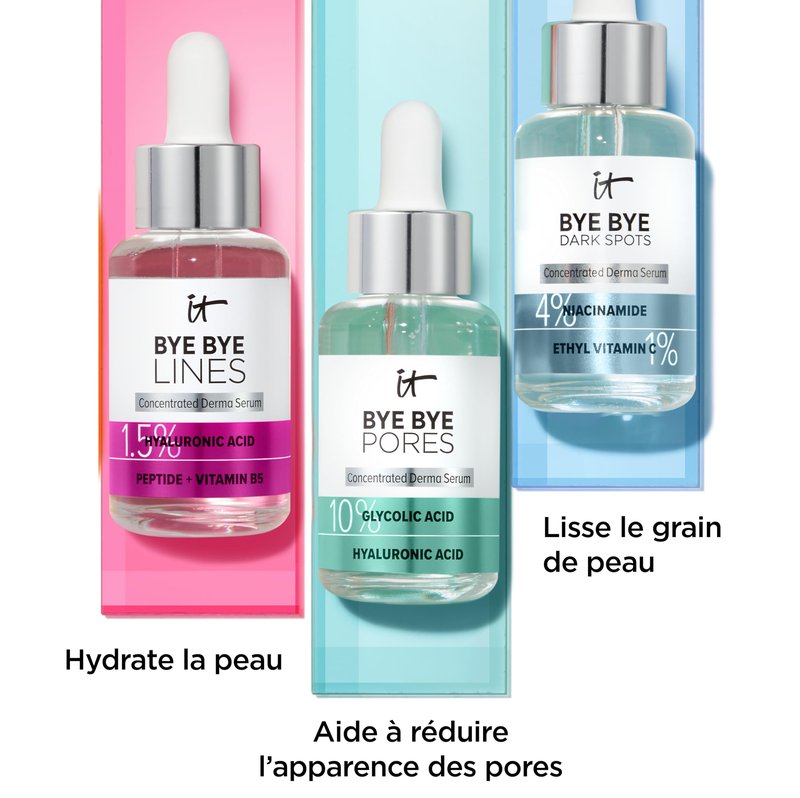 IT Cosmetics Bye Bye Lines Hyaluronic Acid Serum for Face - Hydrating Anti-Aging Facial Serum With Peptide & Vitamin B5, Visibly Plumps Skin, Smooths Look of Fine Lines, For All Skin Types - 1 fl oz