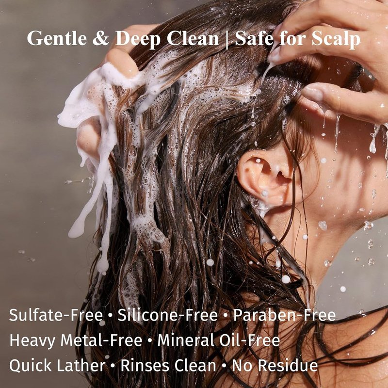 Sulfate-Free Anti-Dandruff Shampoo & Conditioner Set - Argan Oil Treatment for Oily, Dry, & Curly Hair | 27 Oz