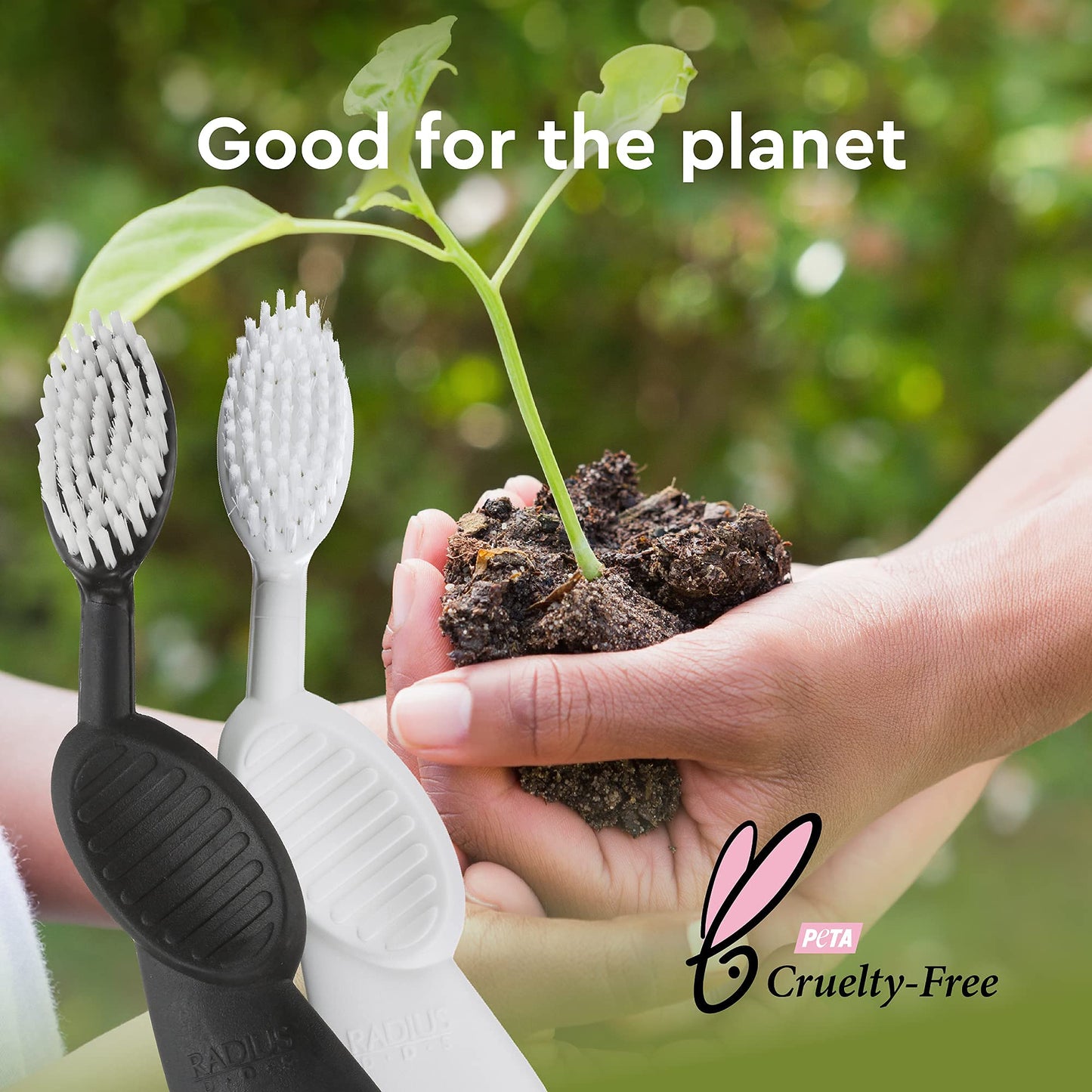 RADIUS Toothbrush Flex Brush BPA Free & ADA Accepted Designed to Improve Gum Health & Reduce Gum Issues - Right Hand - Purple/Watermelon/Mint - Pack of 3