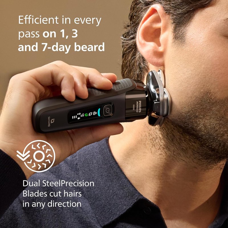 Philips Norelco Shaver i9000 - Wet & Dry Electric Shaver with SenseIQ Technology | Triple Lift & Cut System, Black