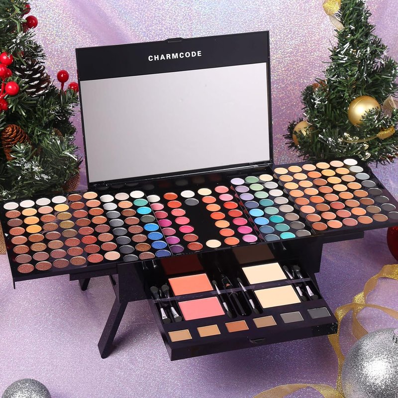 Charmcode 190 Colors Makeup Palette Set - All-in-One Eyeshadow, Blusher, Eyebrow Powder & More | Multicolor