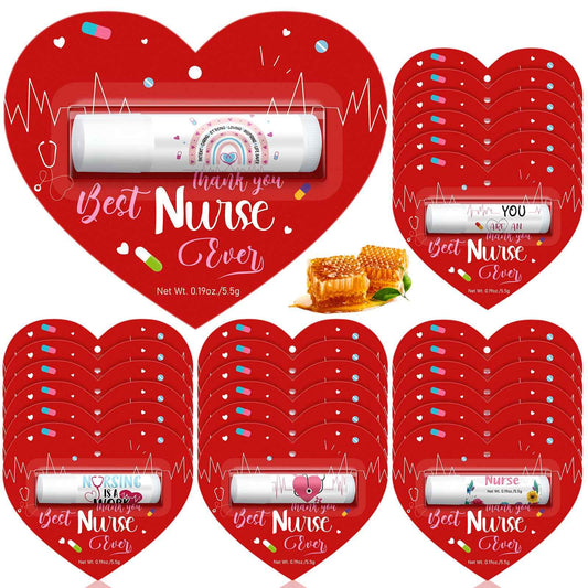 30 Pack Nurses Appreciation Gifts Bulk Lip Balms Christmas Hospital Staff Team Thank You Gifts Best Nurse Ever Fall Thanksgiving Xmas Appreciation Party Favors for Coworkers Midwife Women Presents
