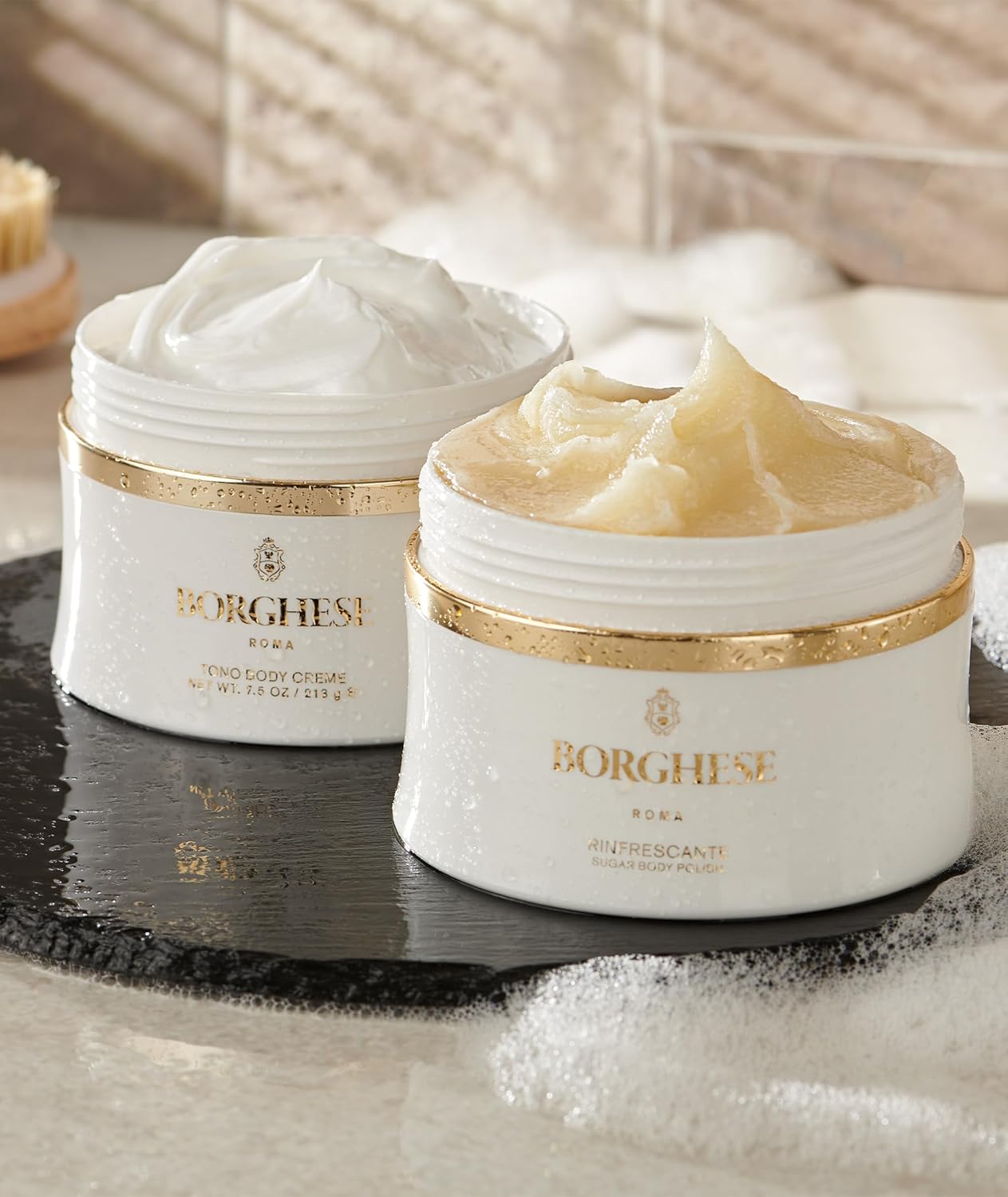 Borghese Exfoliating Sugar Body Polish - Hydrating Scrub with Coconut Oil & Vitamin E | For All Skin Types
