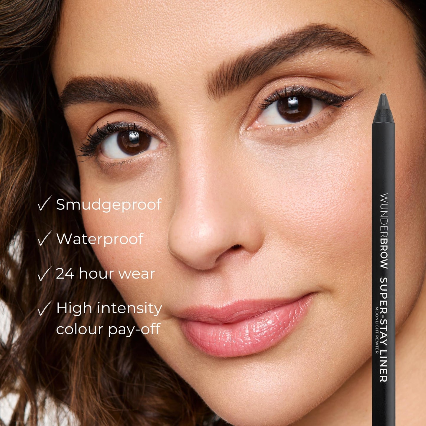 Wunderbrow Super Stay Eyeliner Pencil, Waterproof and Smudge-Proof, Shade: Rich Cocoa