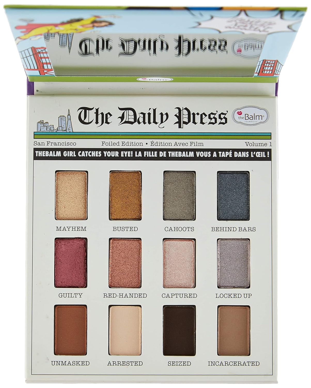 theBalm Foiled Again Eye Shadow Palette - Long-Lasting Pigmented Matte & Shine | Multi-Color 0.34 oz