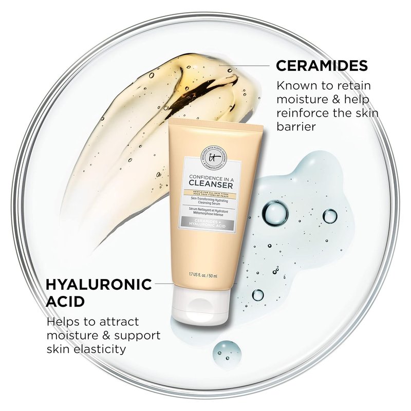 IT Cosmetics Radiance Boosting Skincare Gift Set - 3-Piece Anti-Aging Eye Cream, Moisturizer & Cleanser | Vegan Travel Sizes