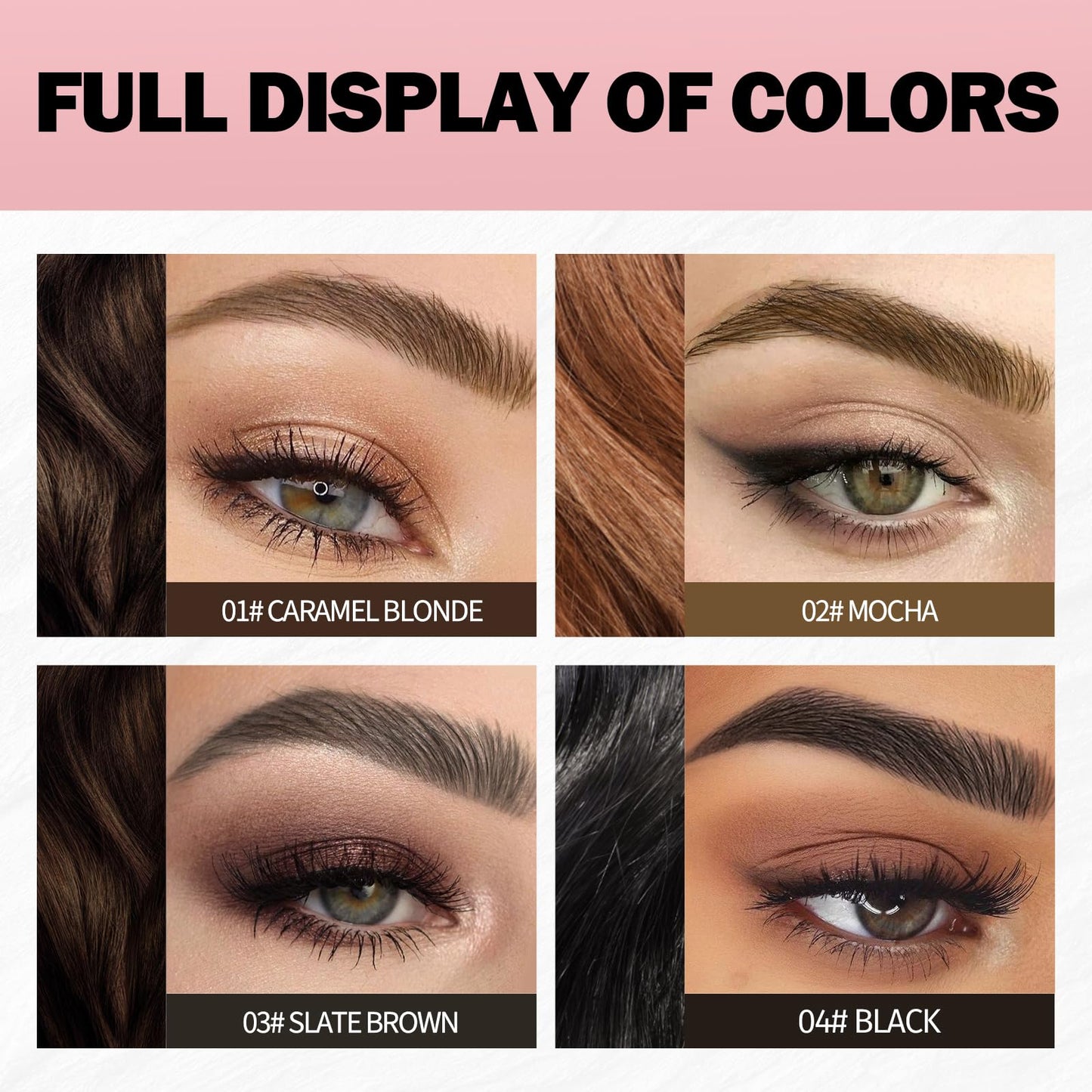 Anglicolor Microblading Eyebrow Pen, Liquid Eyebrow Pen, Square Angled Eyebrow Brush Natural Hair-Like Brow, Long-Lasting, Waterproof Eye brow Pencil for Women and Girls Makeup (03 Slate Brown)