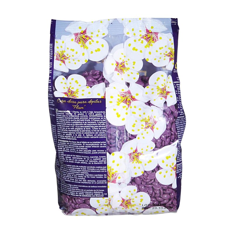 Film Hard Wax Beads - Stripless Professional Plum Scented Wax for Face & Body | 2.2 lb (1 kg) - Smooth Application, Made in Italy