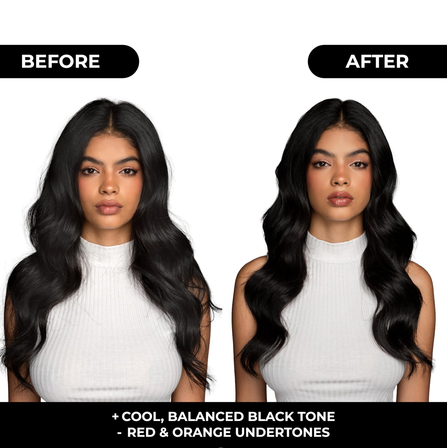 naissant Cool Black Hair Toning Mask | Ultra High-Purity Pigments | Neutralizes Red & Orange Undertones | Hyaluronic Acid, Collagen & Biotin | Paraben, Ammonia & Sulfate Free | 10.1 Fl. Oz