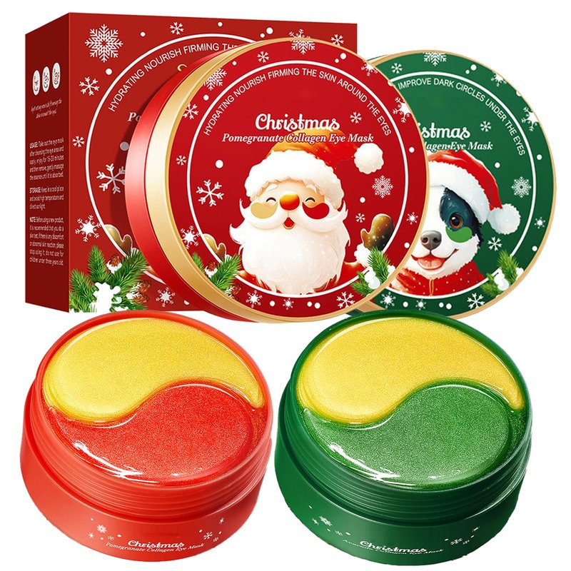 Minfei 120PCS Christmas Stocking Stuffers Eye Patches,Under Eye Patches for Puffy Eyes and Dark Circles,Stocking Stuffers for Women, Cheer Gifts,Eye Mask for Reduces Wrinkles Puffiness, Fine Lines