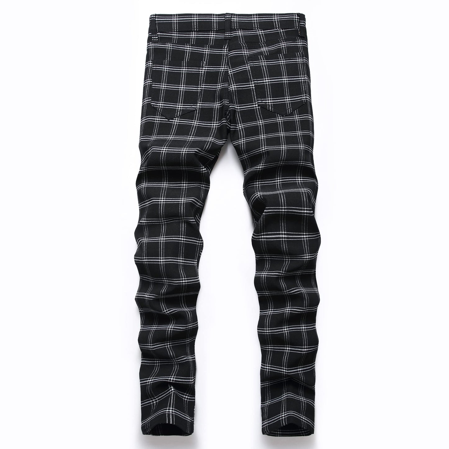 SUPBIRD Boy's Pants School Uniform Dress Plaid Skinny Fit Stretch Fashion Comfy Pants Navy 16