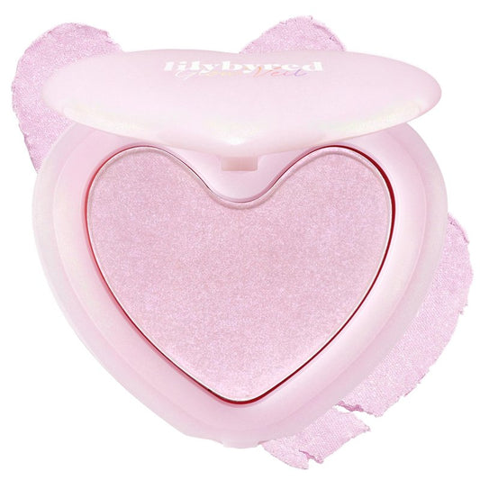 lilybyred Luv Beam Glow Veil | Korean Heart-Shaped Highlighter, Illuminating Shimmer, Radiant Glow, Silky Powder Texture, Buildable & Blendable, Lightweight & Long-Lasting, 0.11 oz. (02 Holy Beam)