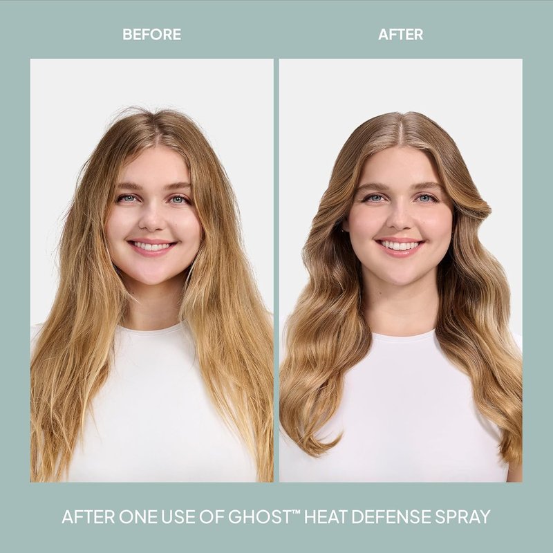 Ghost Heat Defense Spray - Weightless Heat Protection & Shine for Fine to Medium Hair | Vegan & Sulfate-Free