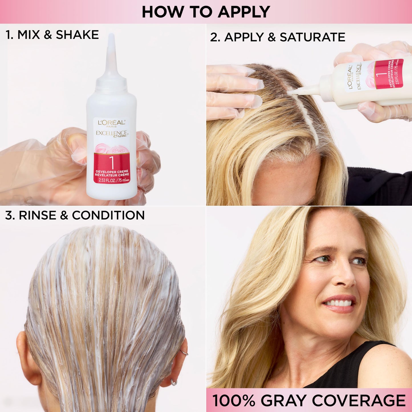L'Oreal Paris Excellence Crème Permanent Hair Dye, Triple Care Hair Color with Hyaluronic Acid for 100% Gray Coverage, 5 Medium Brown, 1 Kit (Pack of 2) (Packaging May Vary)