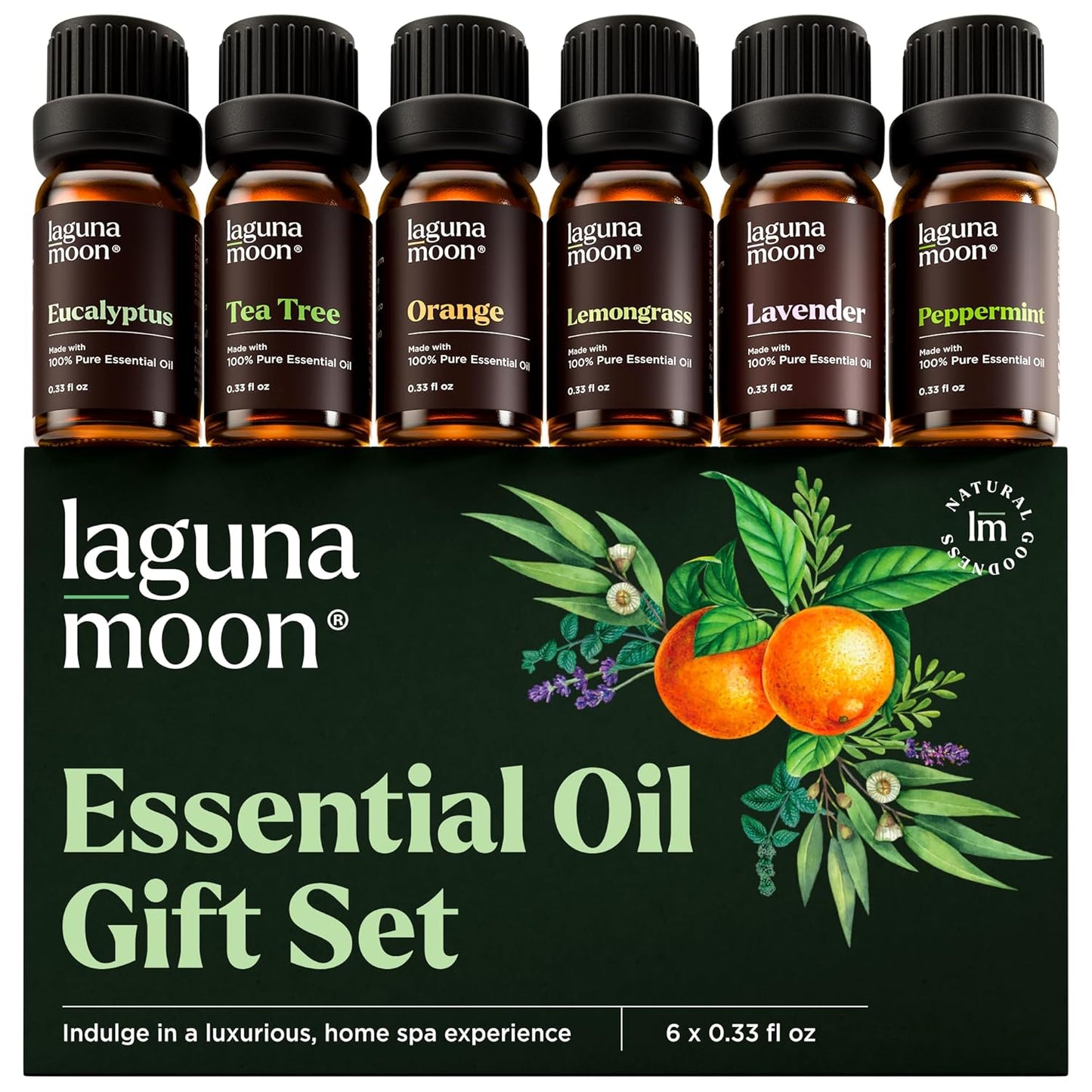 Essential Oils Aromatherapy Set - 6 Premium Scents for Diffusers, Home Care & Candle Making | Peppermint, Lavender, Eucalyptus (10mL)