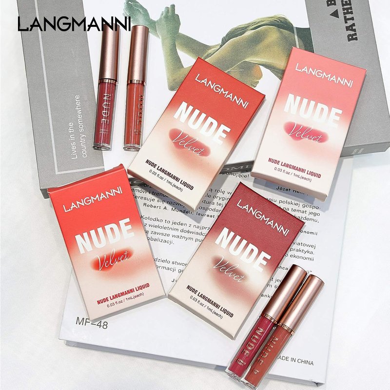 Matte Liquid Lipstick Set - Long-Lasting Velvety Lip Color | 16-Piece Nude Makeup Collection for Women