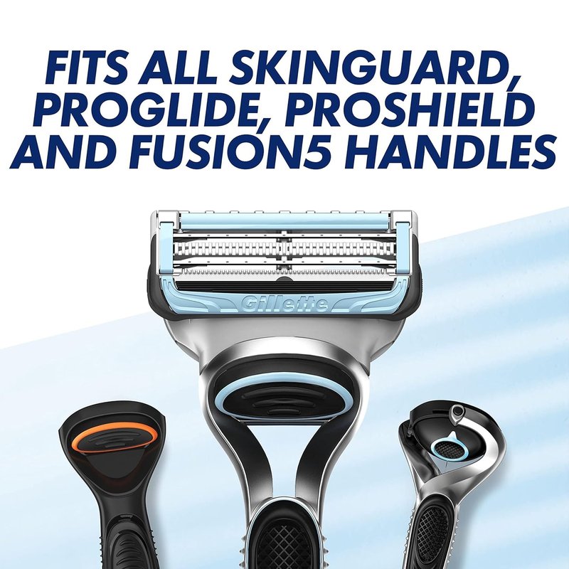Gillette Skinguard Razor Blades for Men - Sensitive Refills with Precision Trimmer | 8 Count Pack
