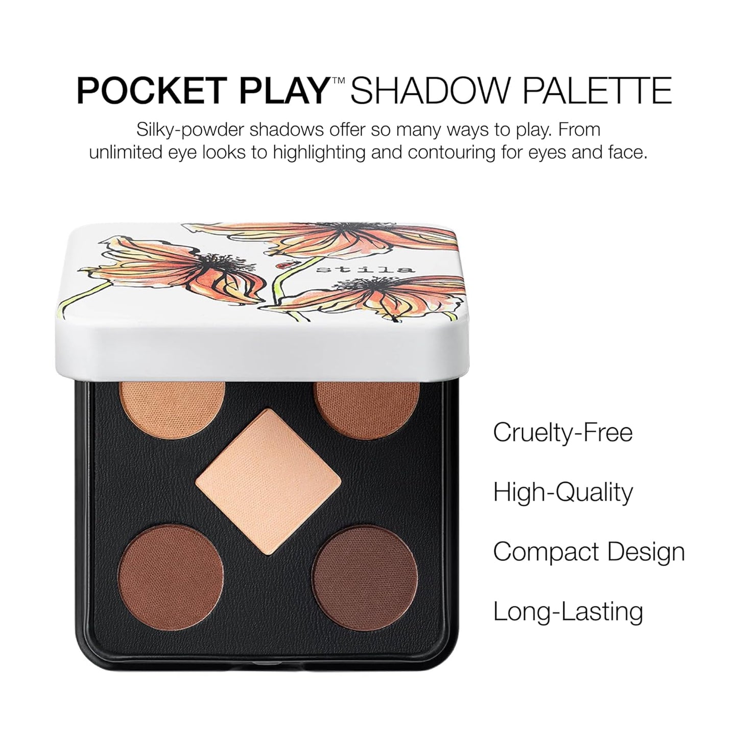 Stila Pocket Play™ Eye Shadow Palette - 5 Blendable Shades for Eyes, Face & Contour | Compact Travel-Friendly Design