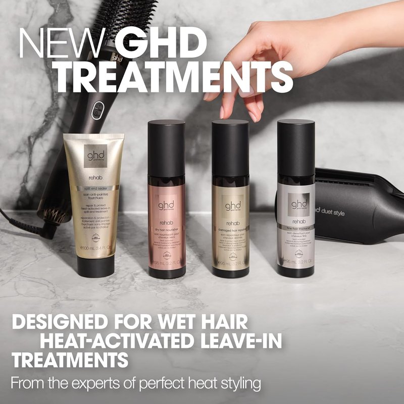 GHD Rehab Leave-In Hair Treatment - Enhance Hair Condition While Drying & Styling | No Rinse Required