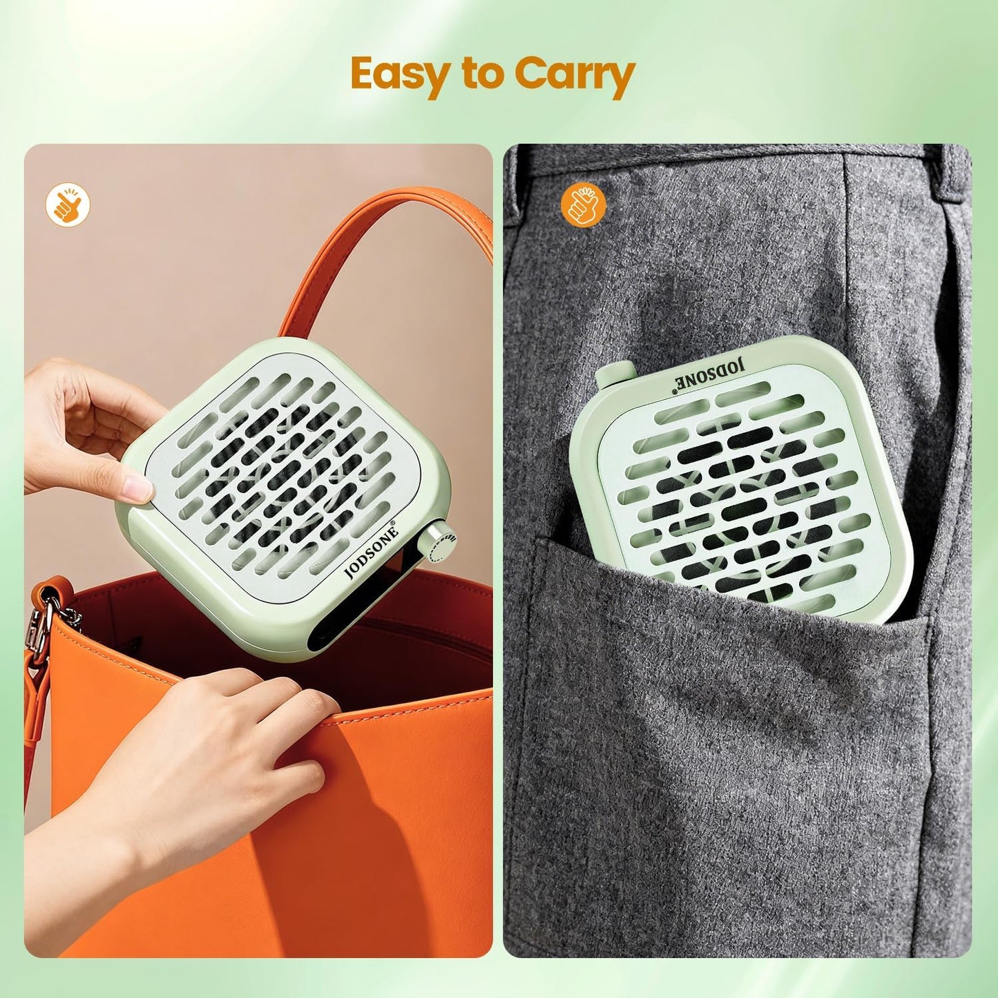 Mini Nail Dust Collector - 6000RPM Powerful Suction for Nail Salon | Portable & Compact Design, Green