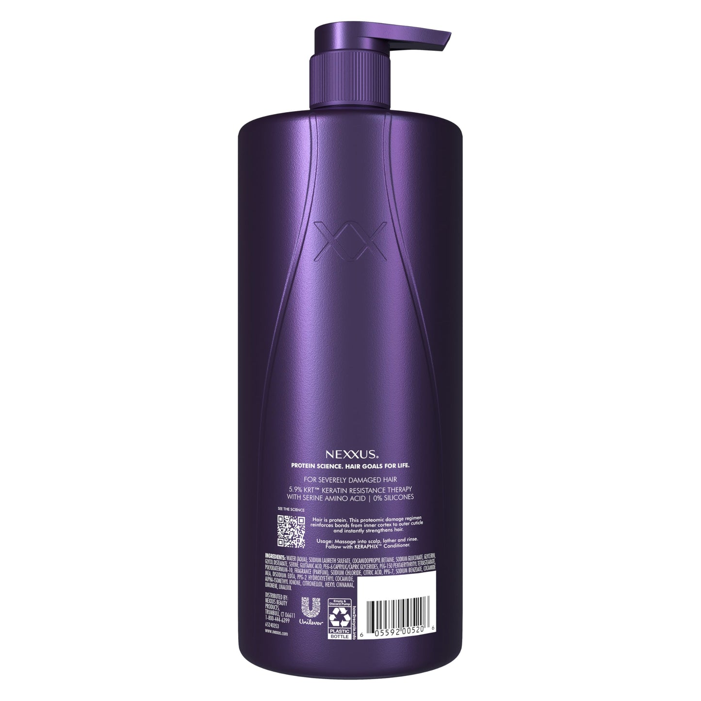Nexxus KERAPHIX Shampoo for Damage Repair for Damaged Hair Powered by KRT Keratin Resistance Therapy with Liquid Crystal Amino Acids 33.8 Fl oz