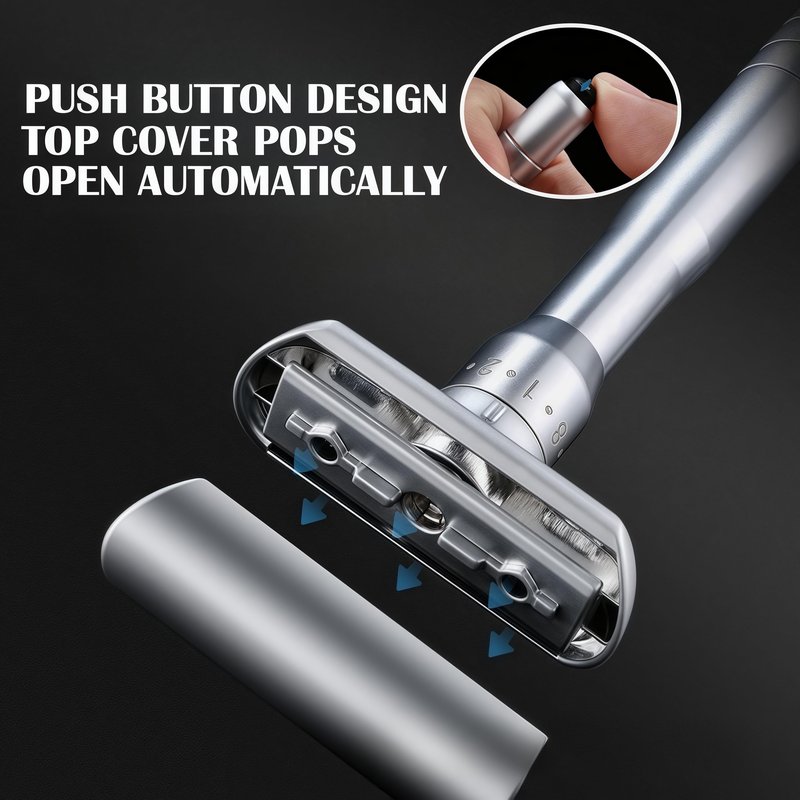Adjustable Double Edge Safety Razor Shaving Kit for Men & Women - Shaving Brush, 10 Relacement Blades, Cleaning Brush & Razor Holder, Gift for Him, Boyfriend, Dad, Husband