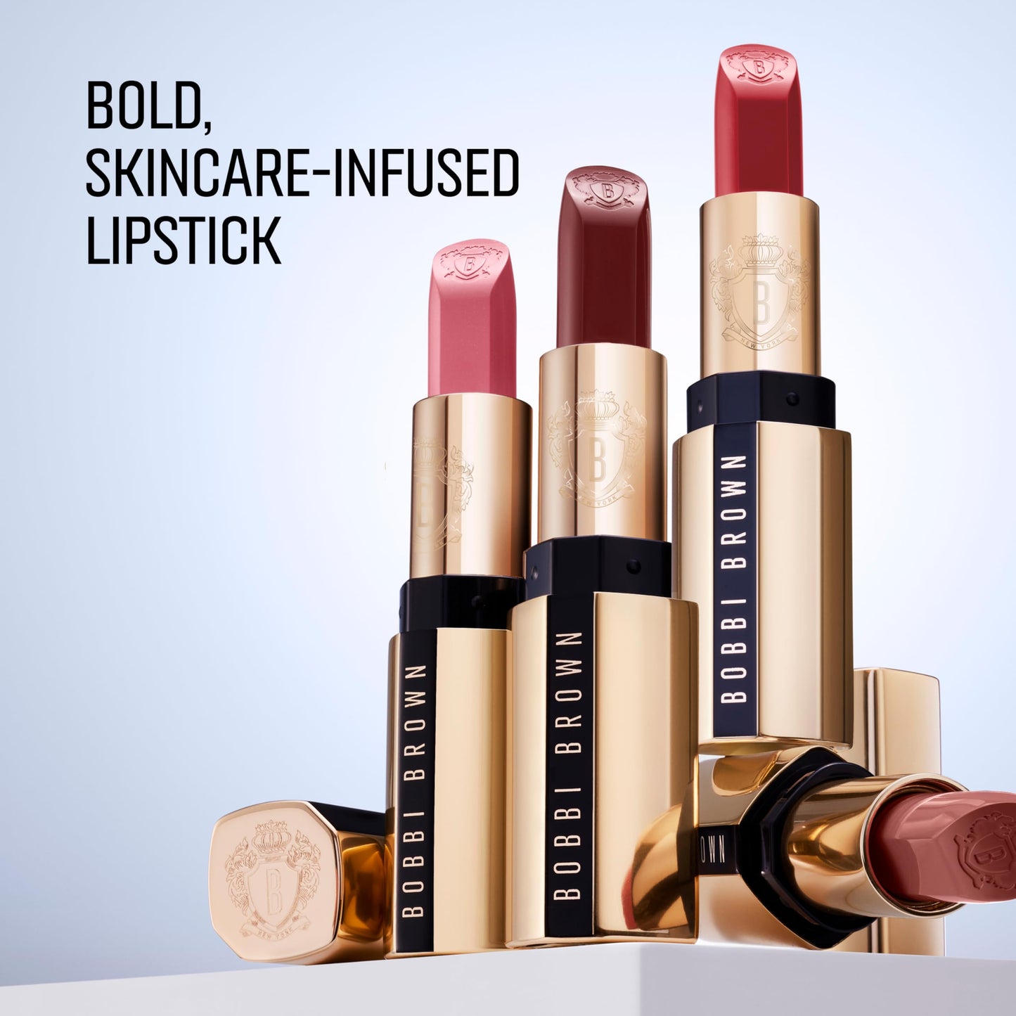 Bobbi Brown Luxe Lipstick | Bold, Skincare-Infused Lipstick for Rich Satin Finish | Chamomile Oil & Jasmine Flower Wax, 0.12 Ounce