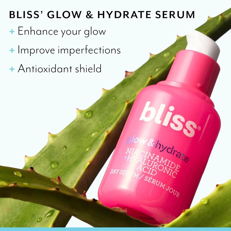 Bliss AM+PM Serum Duo | Vitamin C & Glycolic Acid for 24-Hour Radiance & Hydration - Daily Skincare Set