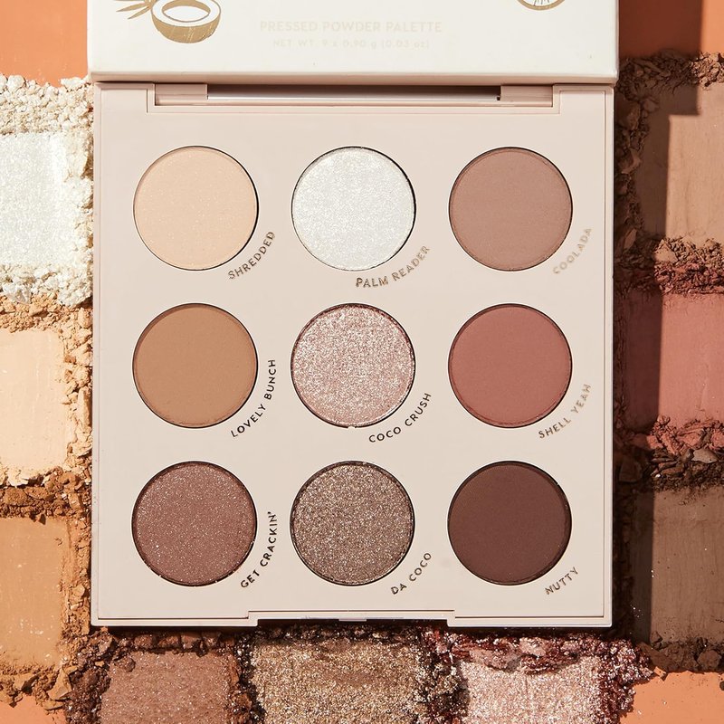 ColourPop Going Coconuts Eyeshadow Palette - Cool-Toned Neutral Shades with Ultra-Velvety Finishes | Long-Lasting High-Pigment Makeup (0.3 oz)